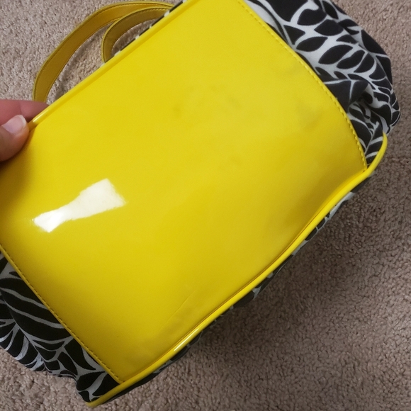 Nicole by Nicole Miller Bright Yellow Floral Shoulder Purse - Picture 11 of 14